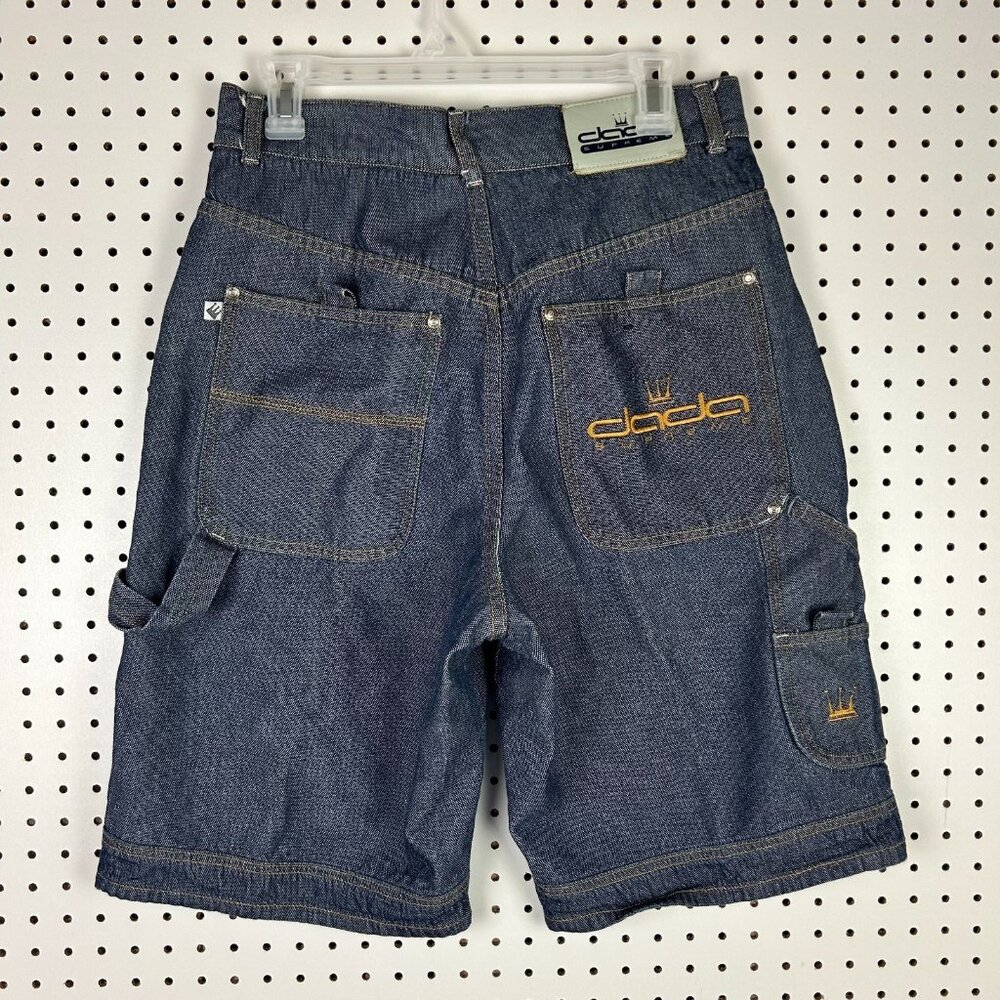 Dada Supreme Baggy Jean Shorts Size 30 JNCO Style Crown Jorts Wide Leg Skate Y2K